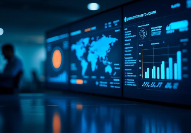 Professional logistics data analysis dashboard showing freight trends