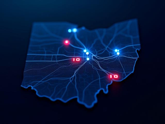 Map showing strategic location of D&D Trucking in Pickerington, Ohio near I-70 and I-71